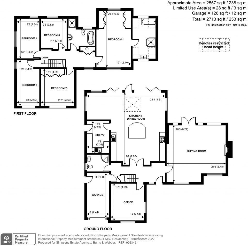 Floorplans For Woodland Avenue, Cranleigh, GU6