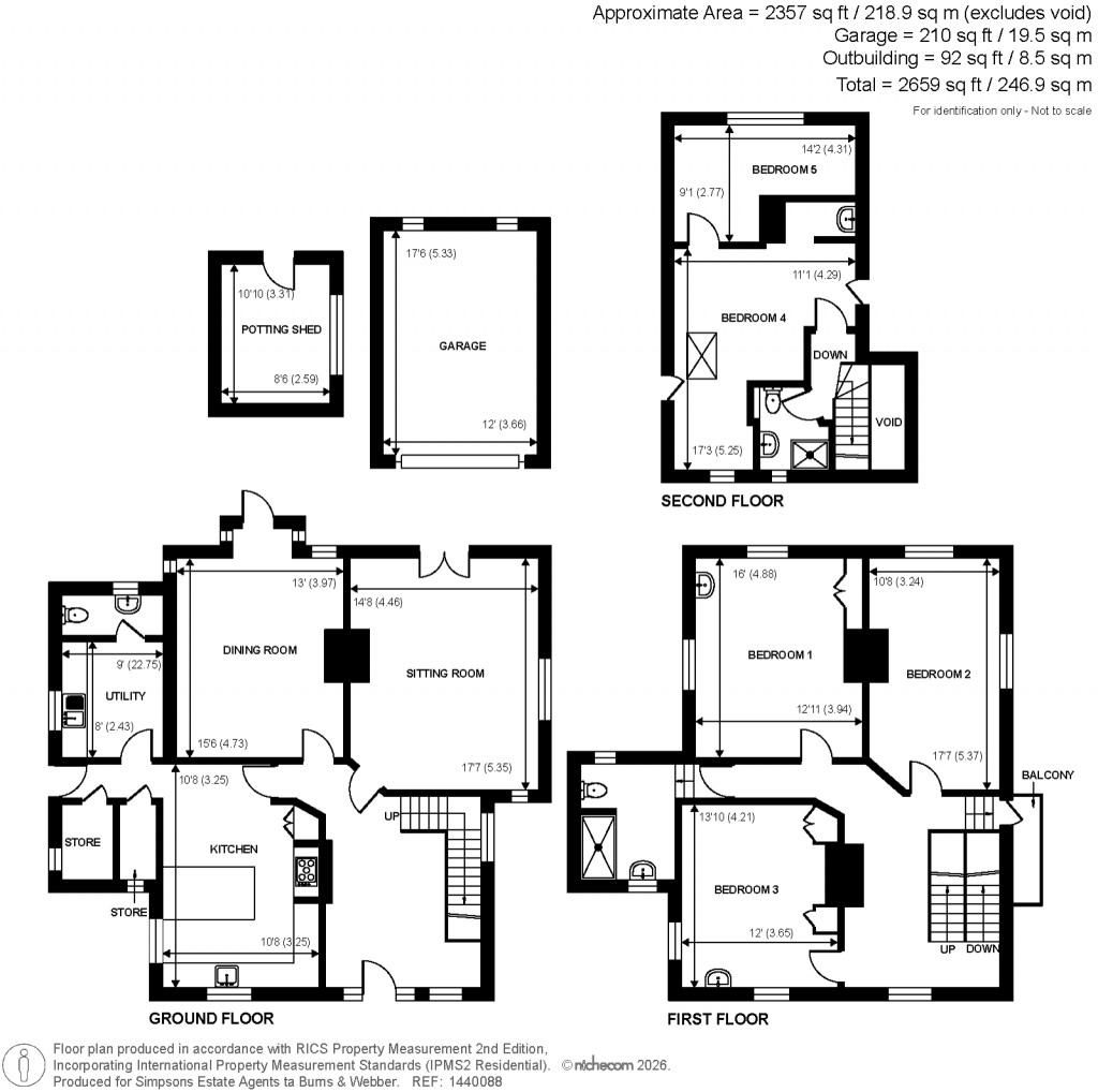 Floorplans For Bridge Road, Cranleigh, Surrey