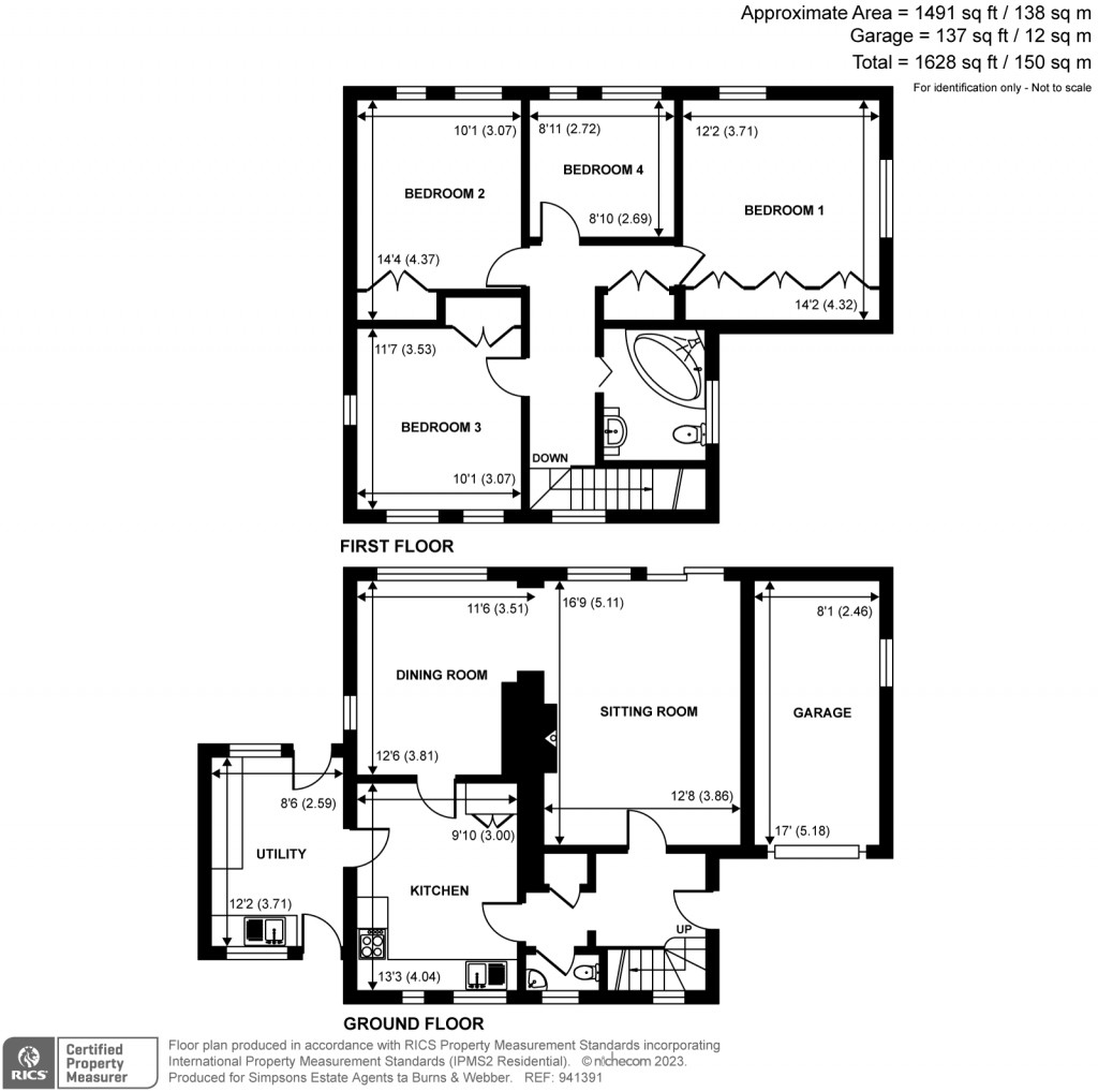 Floorplans For Redcroft Walk, Cranleigh, GU6