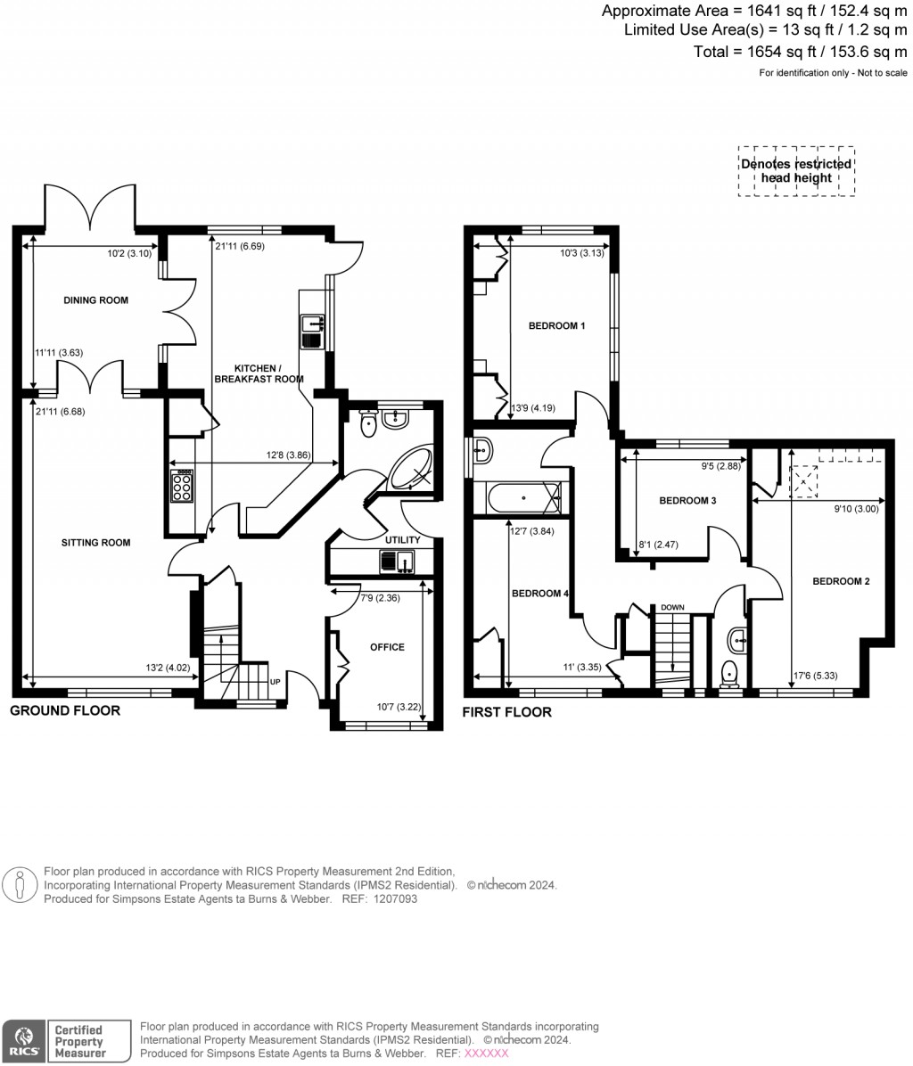 Floorplans For Rowly Drive, Rowly, Cranleigh, GU6