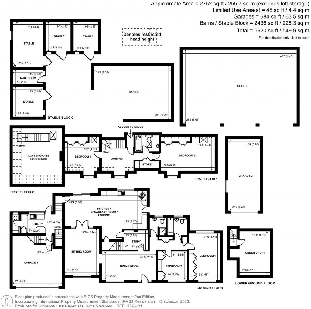 Floorplans For Mayes Green, Ockley, Dorking, Surrey