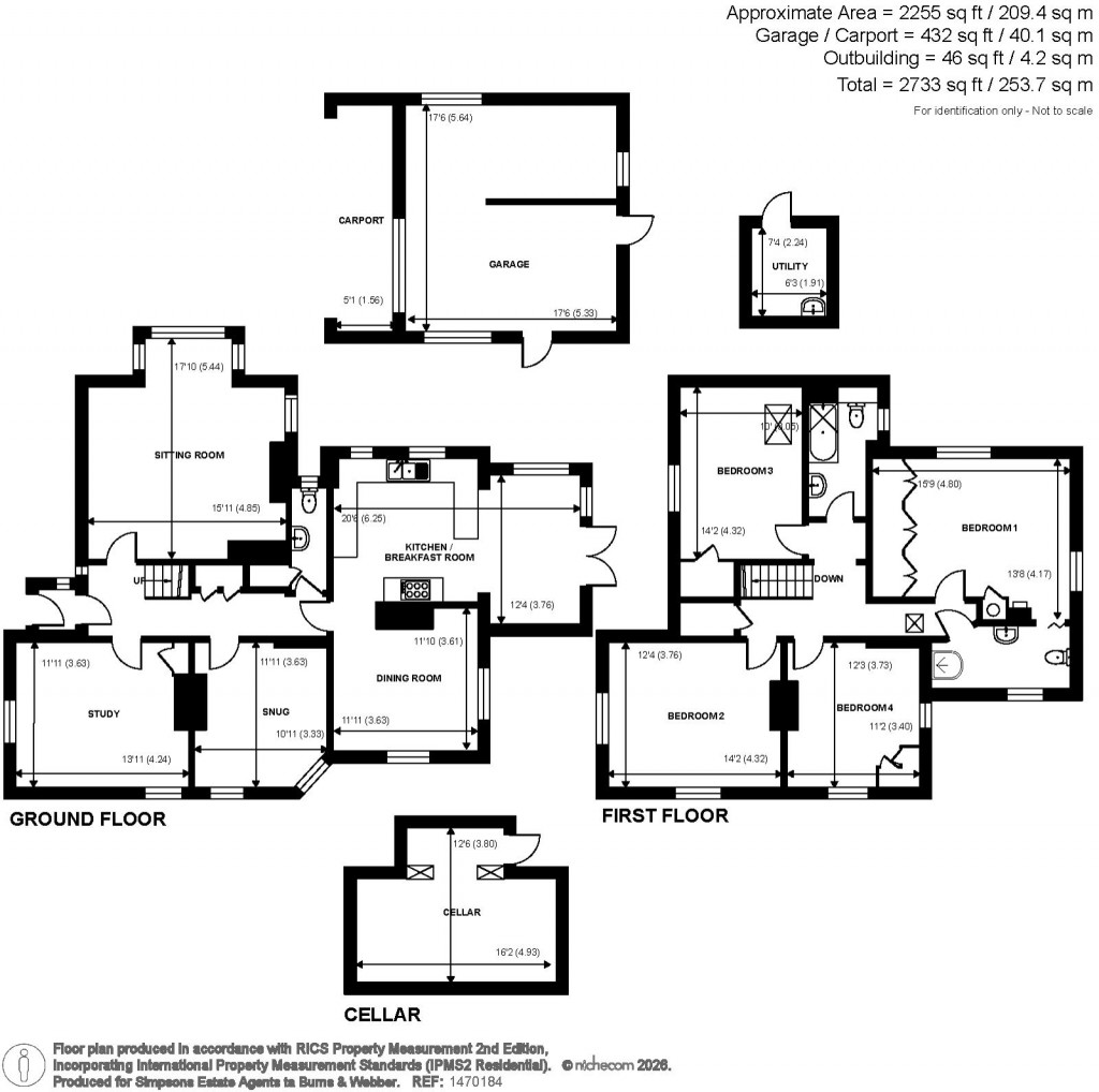 Floorplans For Horsham Road, Holmbury St. Mary, Surrey