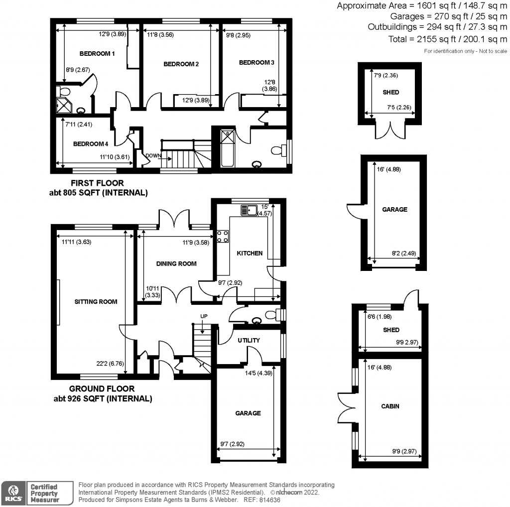Floorplans For Hitherwood, Cranleigh, GU6