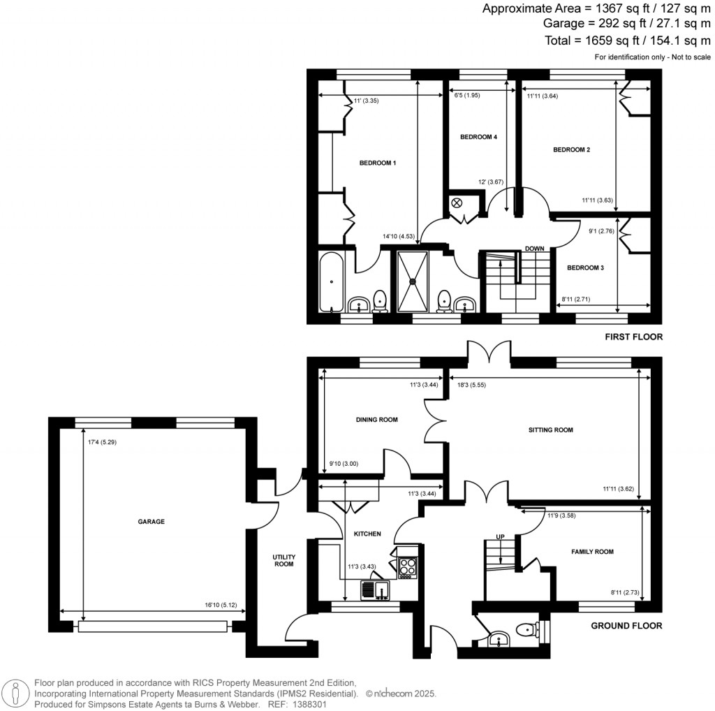 Floorplans For Woodland Avenue, Cranleigh, Surrey