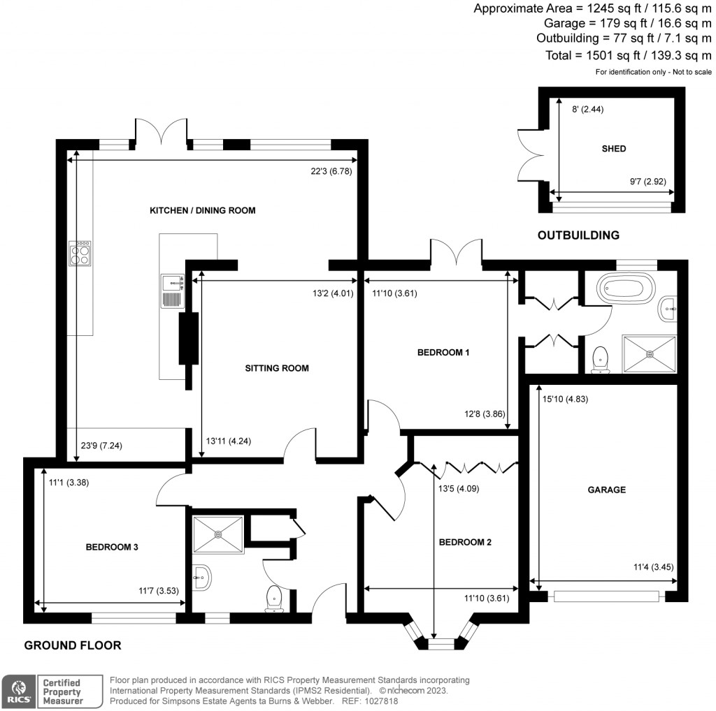 Floorplans For Mount Close, Ewhurst, GU6