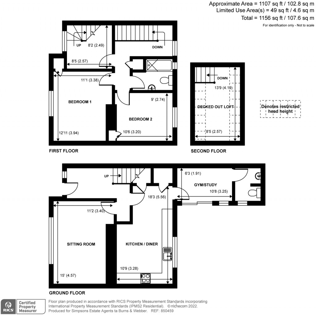 Floorplans For White Thorn Cottages, Guildford Road, Cranleigh, GU6