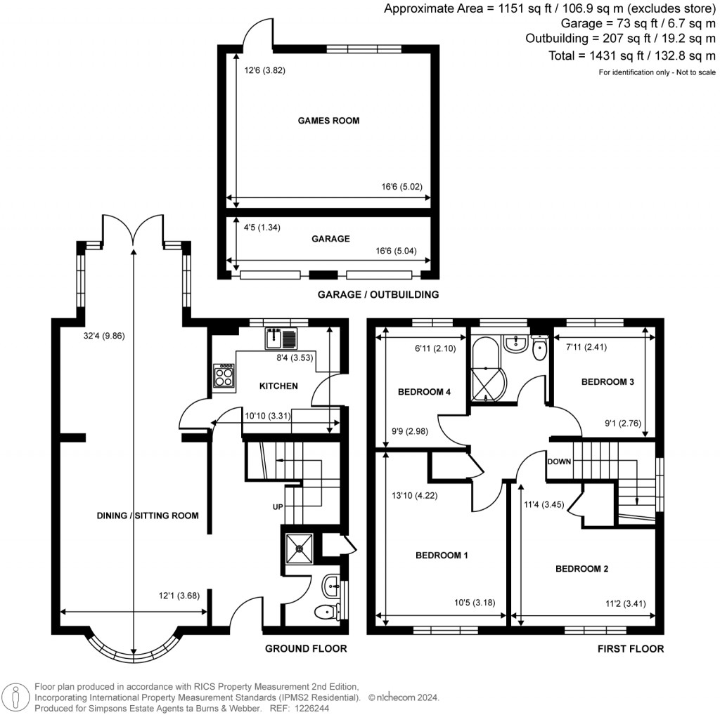 Floorplans For Barber Drive, Cranleigh, GU6