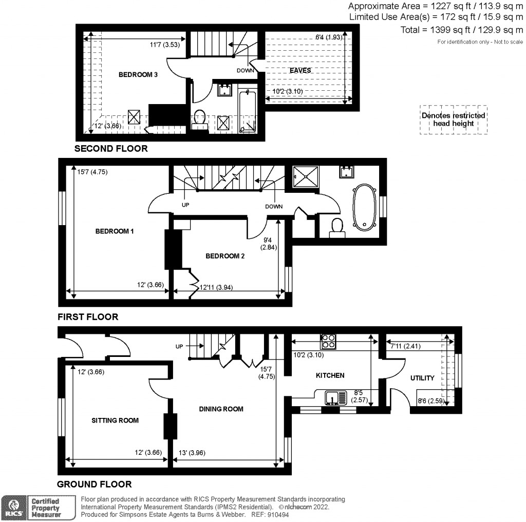 Floorplans For Pursers Lane, Peaslake, Guildford, GU5