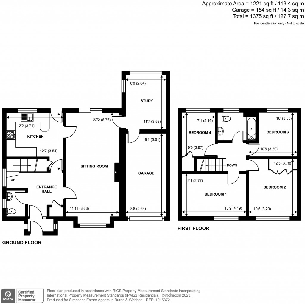 Floorplans For Woodfield Road, Rudgwick, RH12