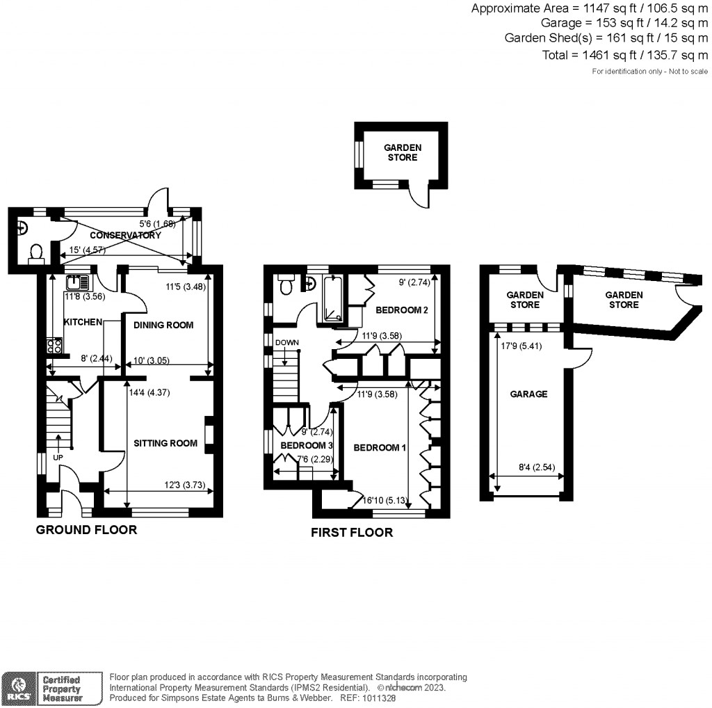 Floorplans For Hitherwood, Cranleigh, GU6