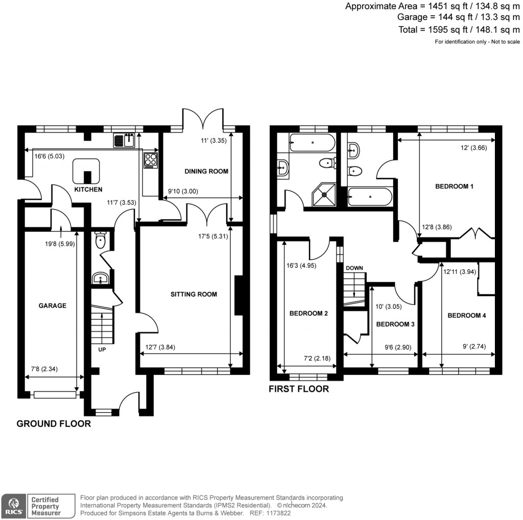 Floorplans For Durnsford Way, Cranleigh, GU6