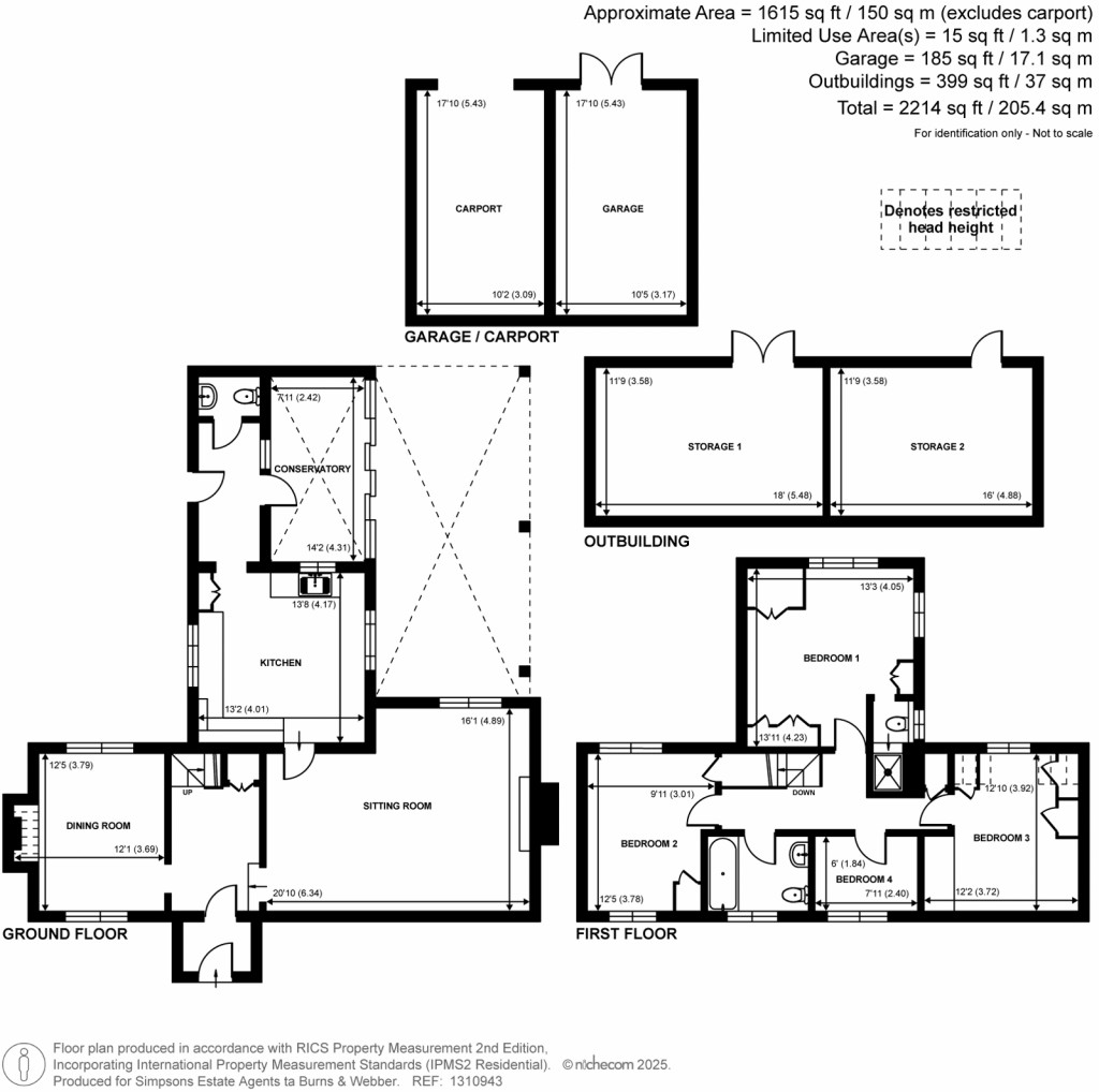 Floorplans For Coophurst Lane, Ewhurst, Surrey