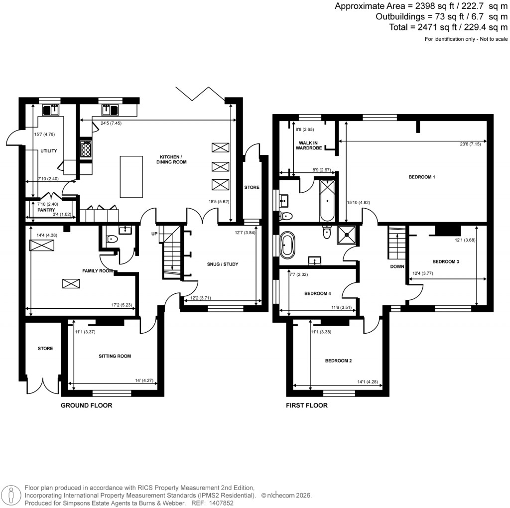 Floorplans For Mead Road, Cranleigh, Surrey