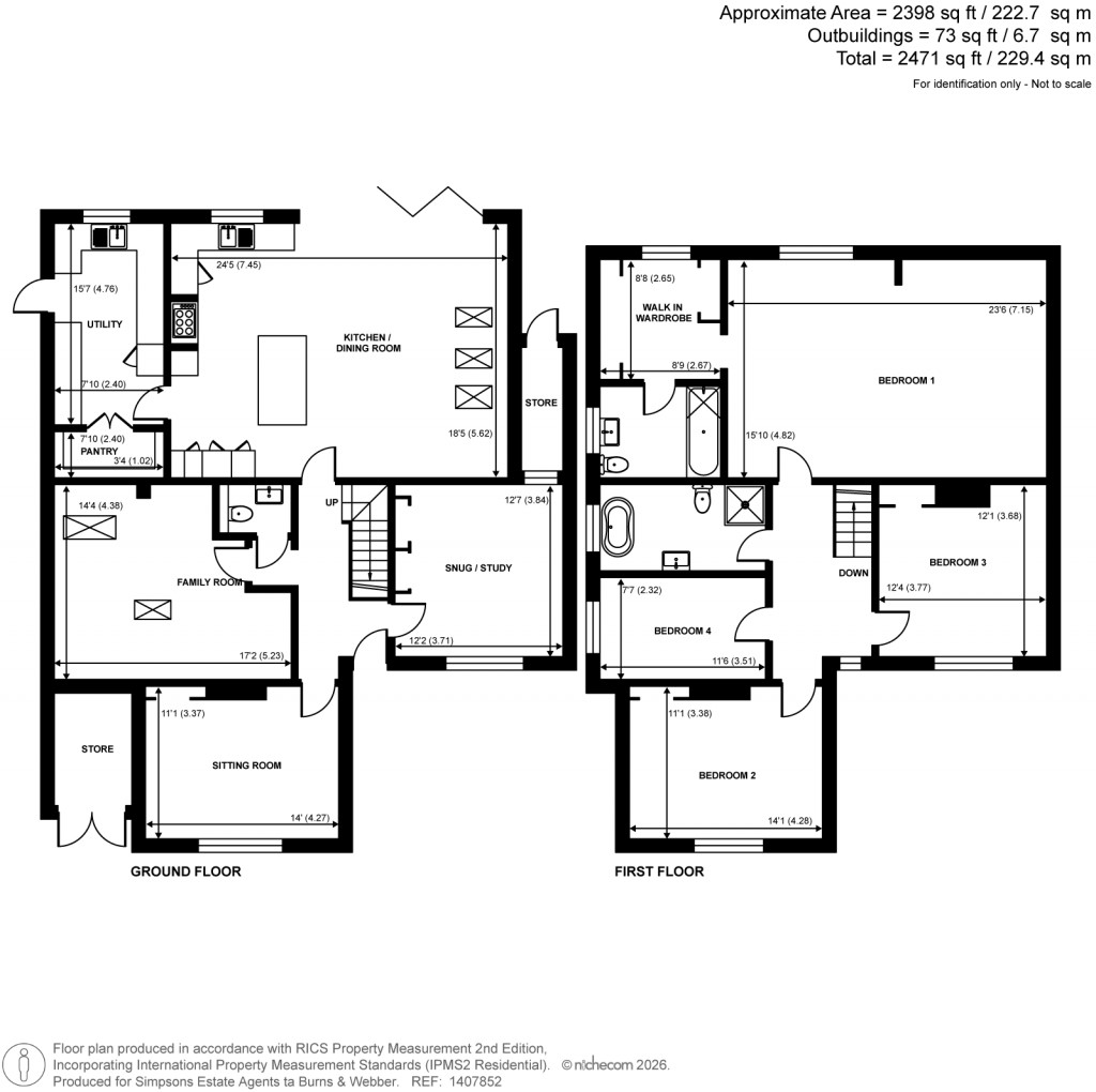 Floorplans For Mead Road, Cranleigh, Surrey