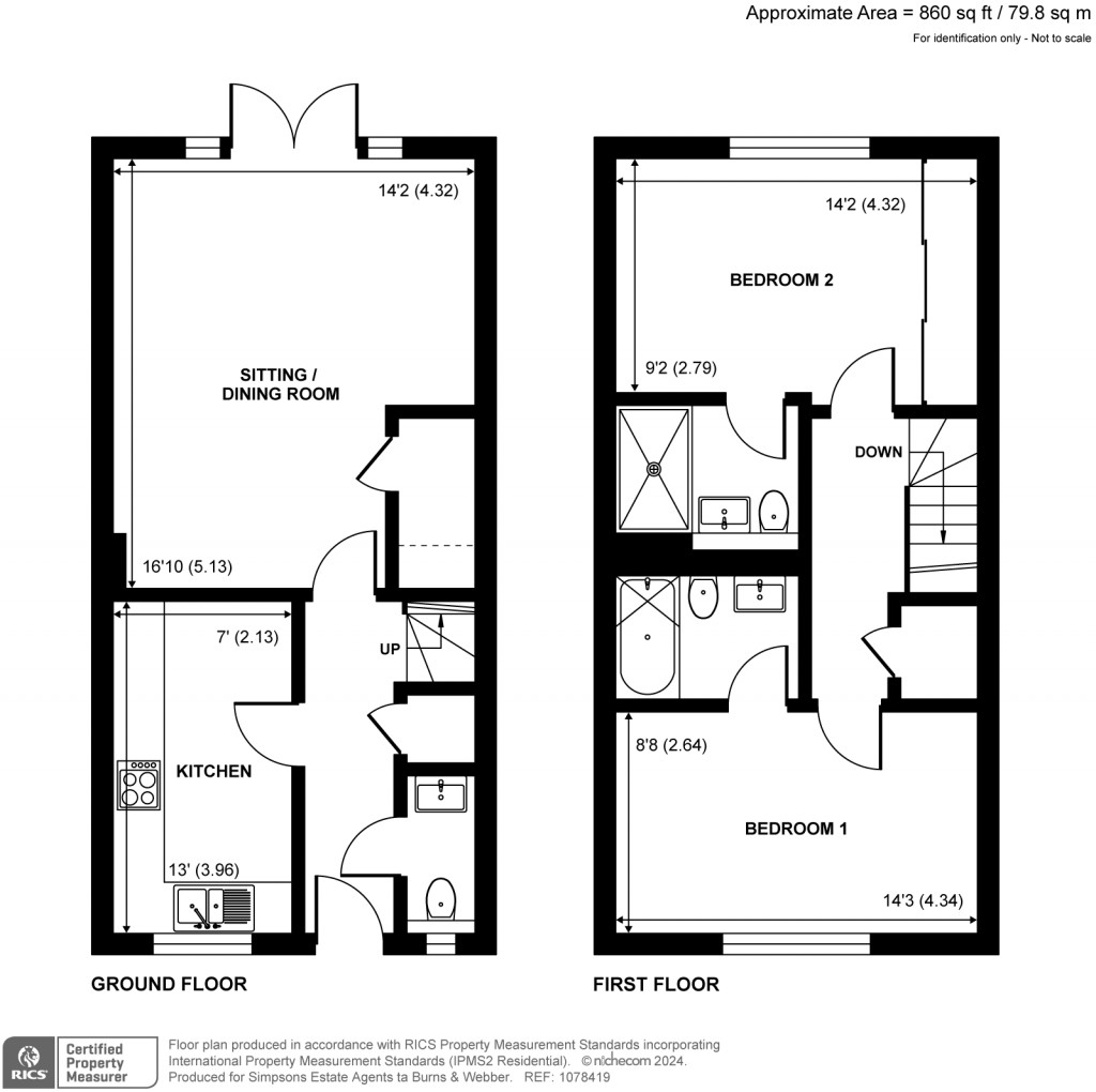 Floorplans For Taverner Square, Cranleigh, Surrey