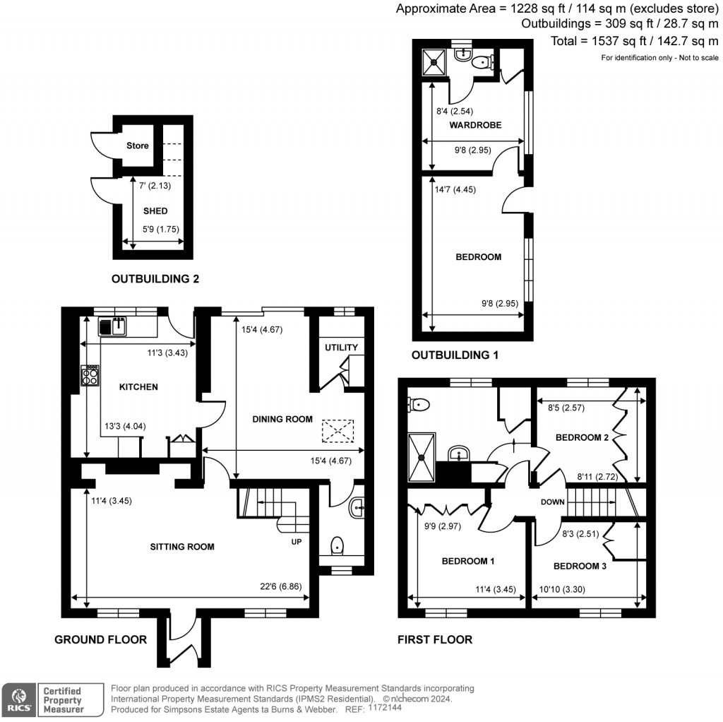 Floorplans For The Common, Dunsfold, Surrey