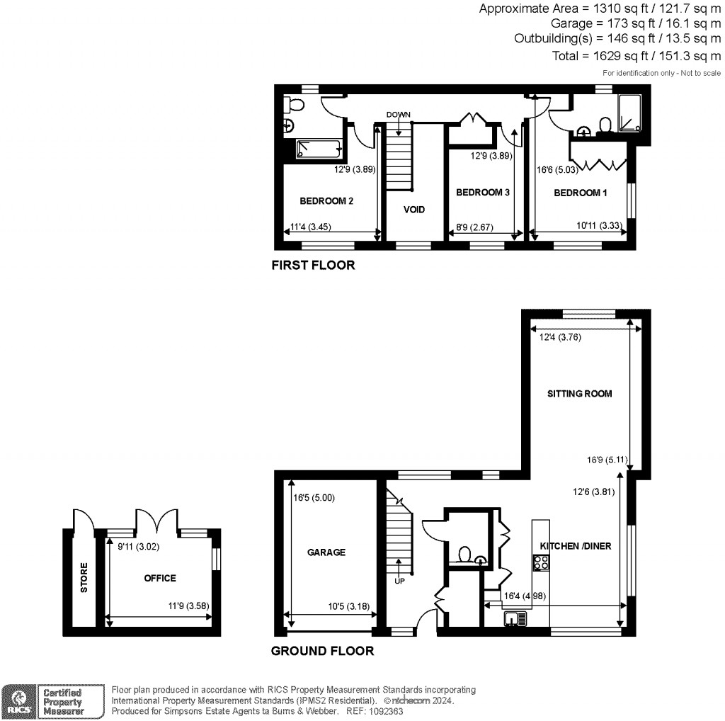 Floorplans For Key Drive, Cranleigh, Surrey