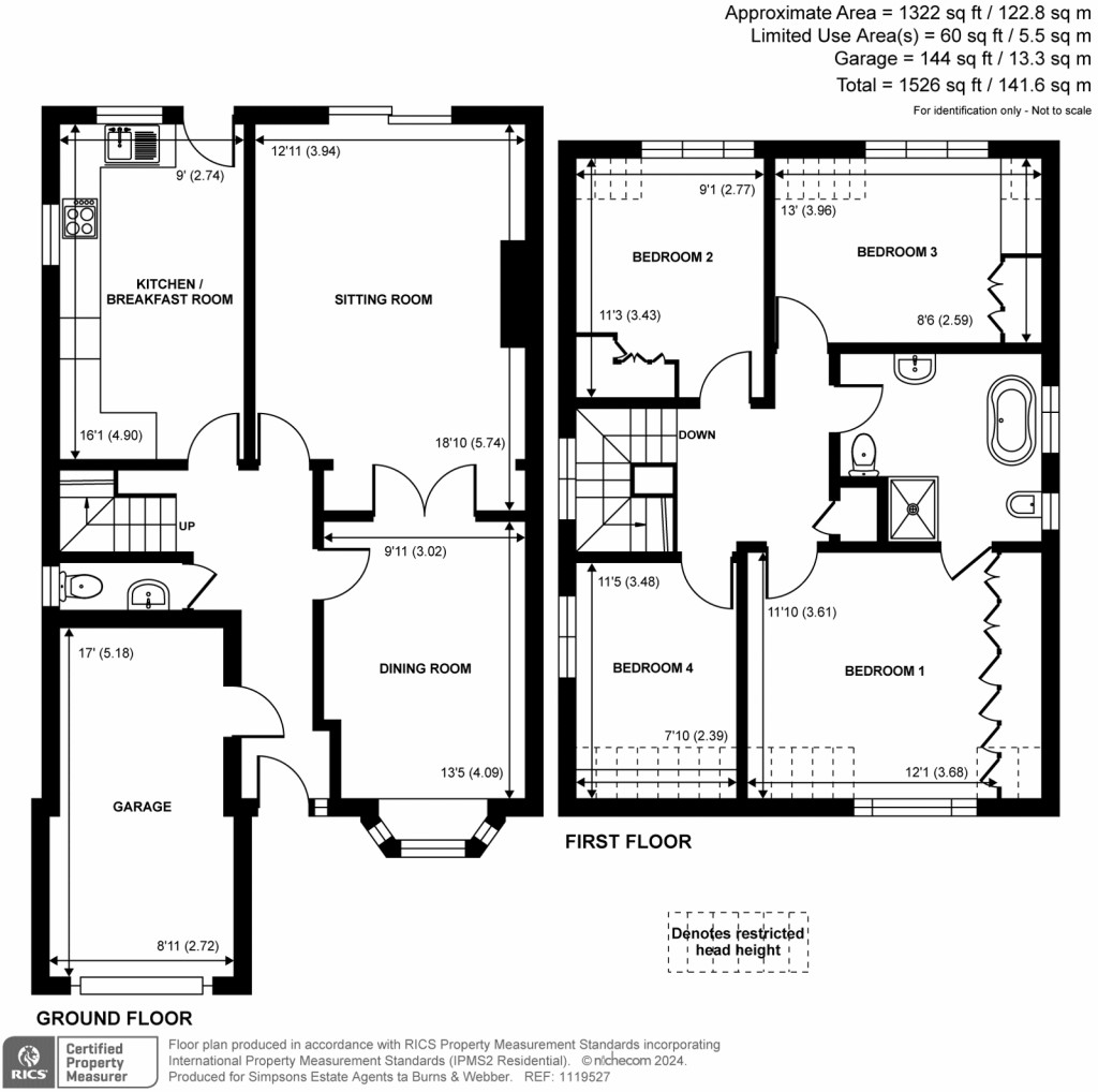 Floorplans For Rowly Drive, Cranleigh, GU6