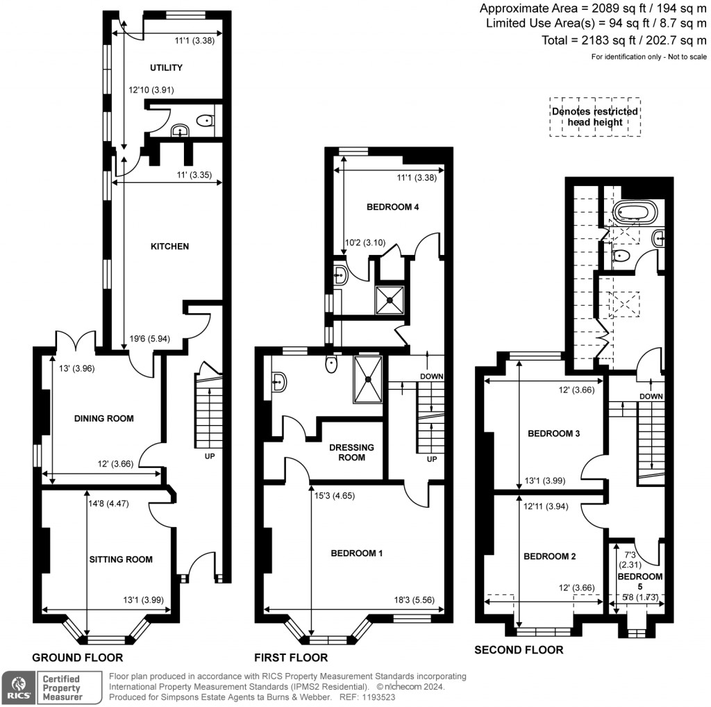Floorplans For Rowland Road, Cranleigh, GU6