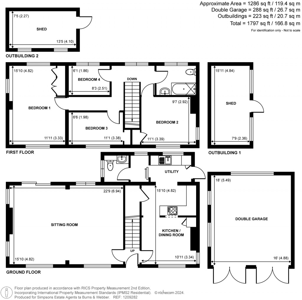 Floorplans For Wonham Way, Peaslake, Surrey