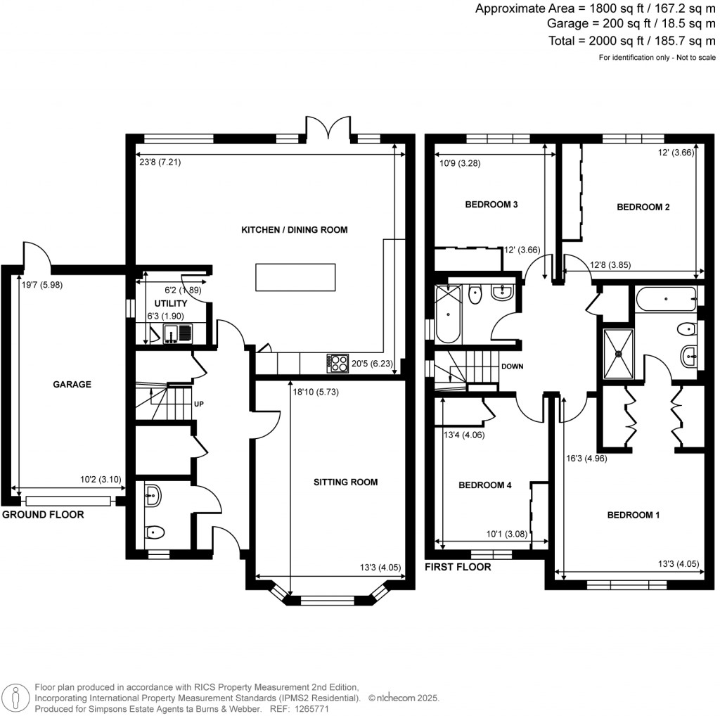 Floorplans For Lorimer Avenue, Cranleigh, Surrey