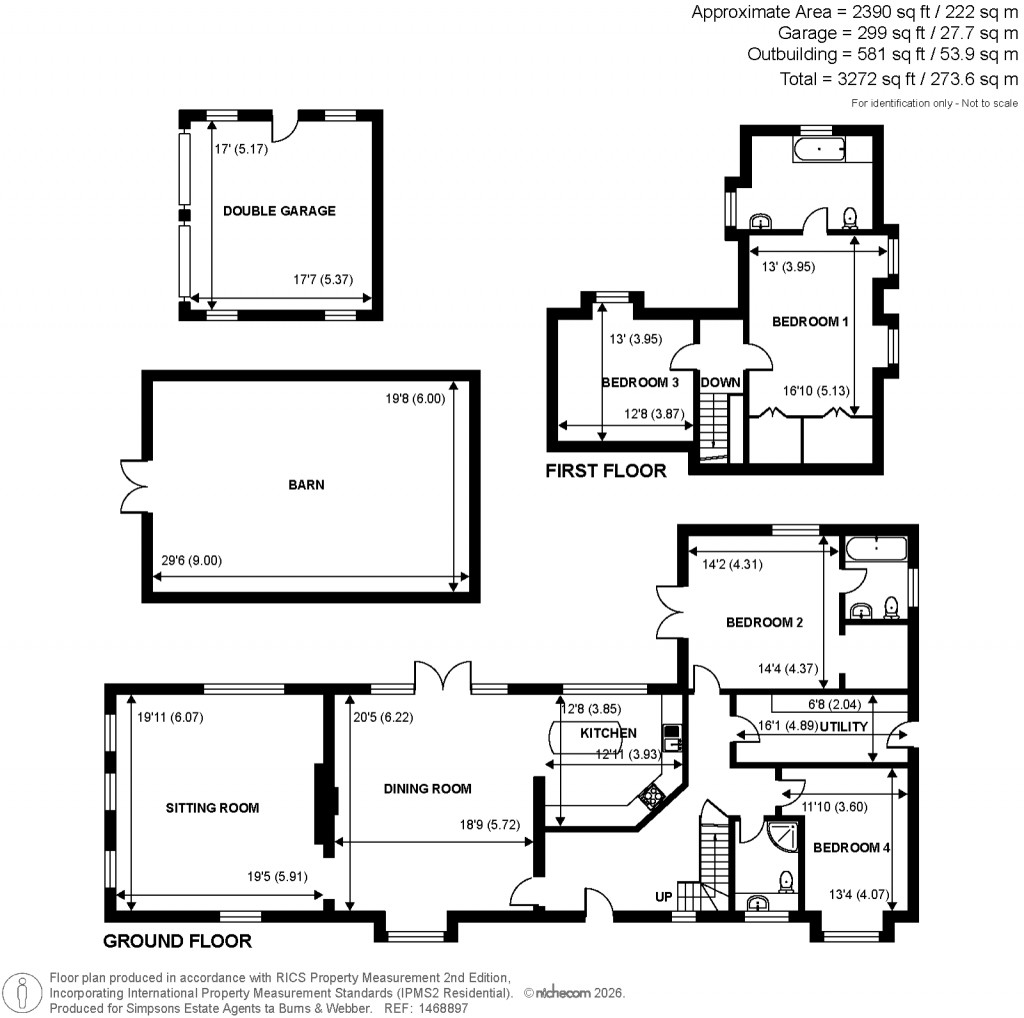 Floorplans For Fern Lane, Walliswood, Surrey