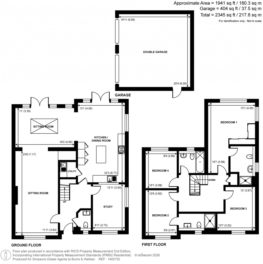 Floorplans For Longhurst Avenue, Cranleigh, Surrey