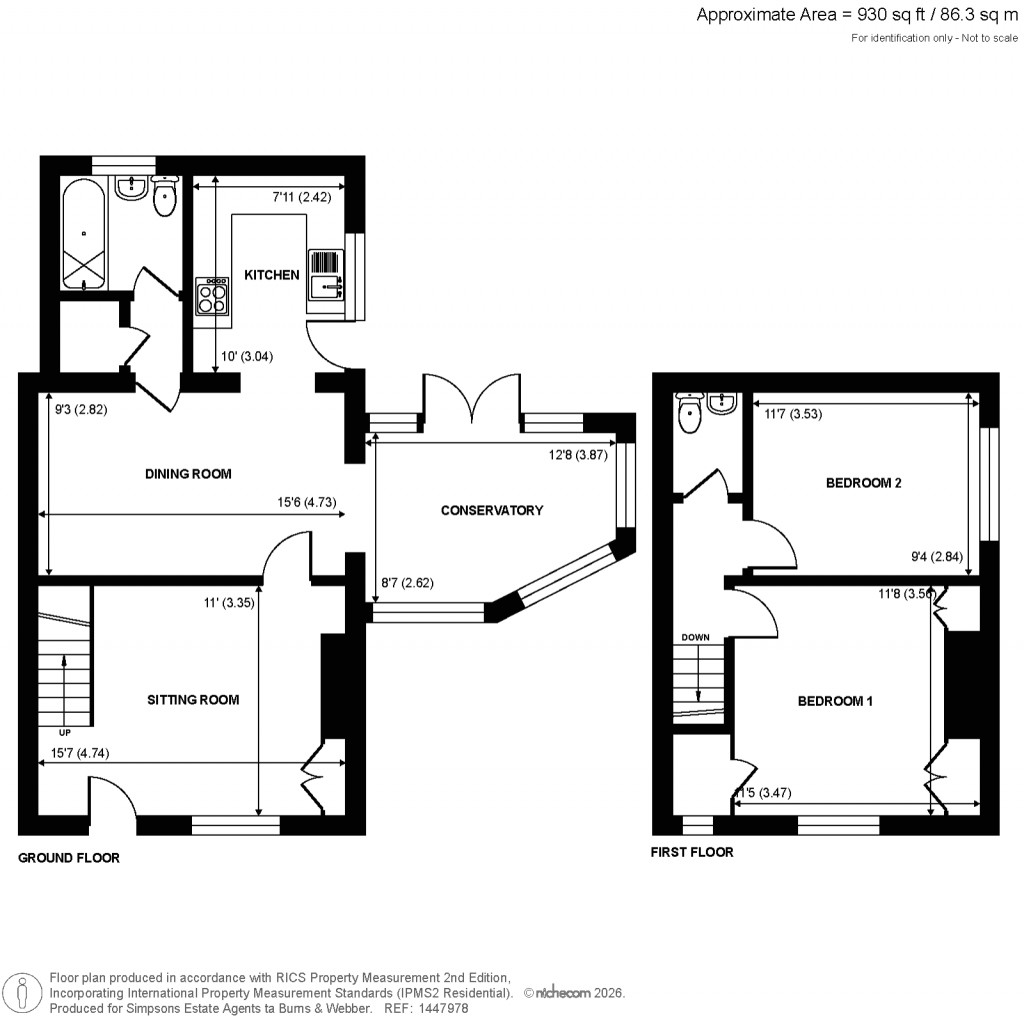 Floorplans For Ewhurst Road, Cranleigh, Surrey