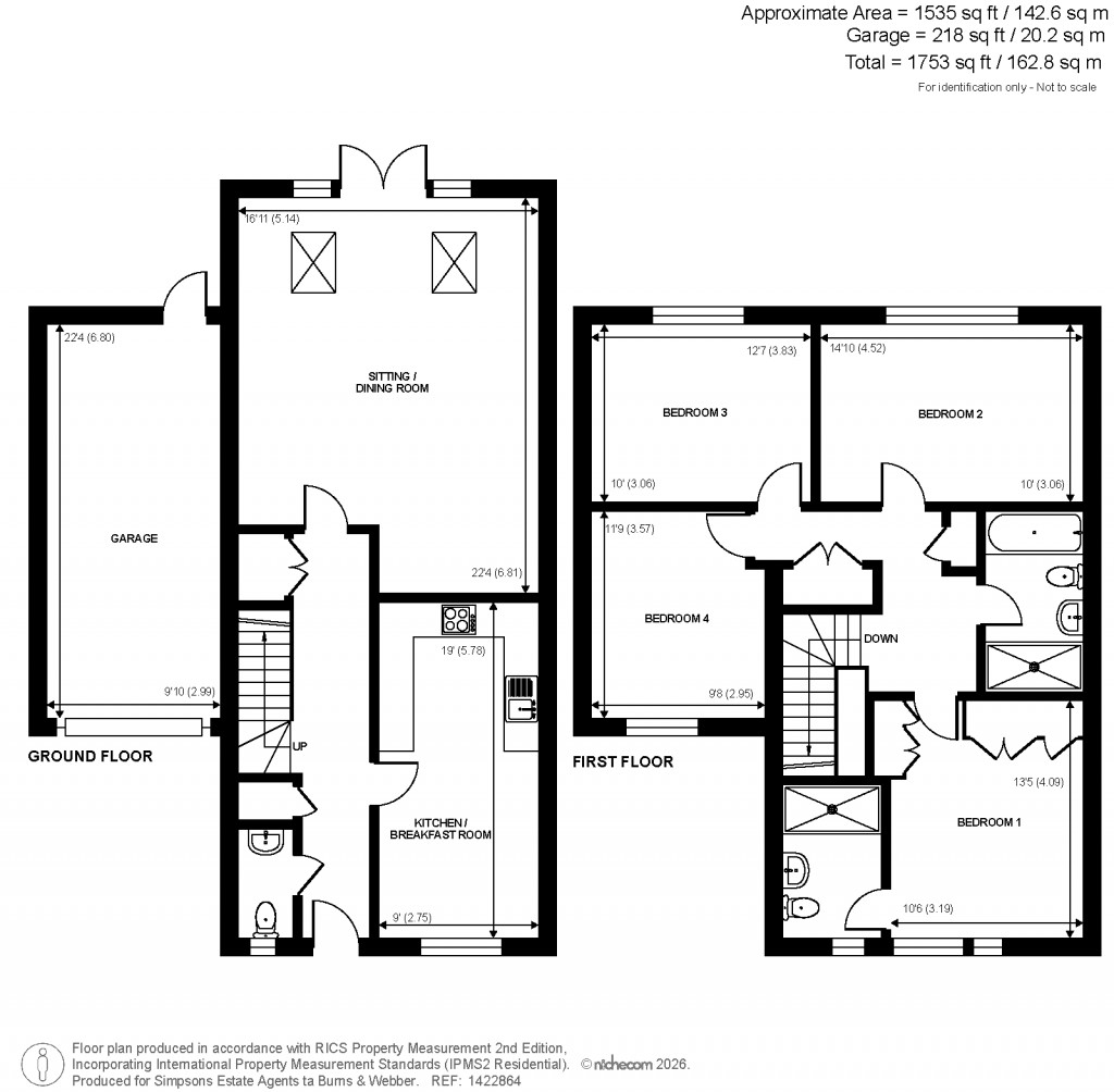 Floorplans For Lorimer Avenue, Cranleigh, Surrey
