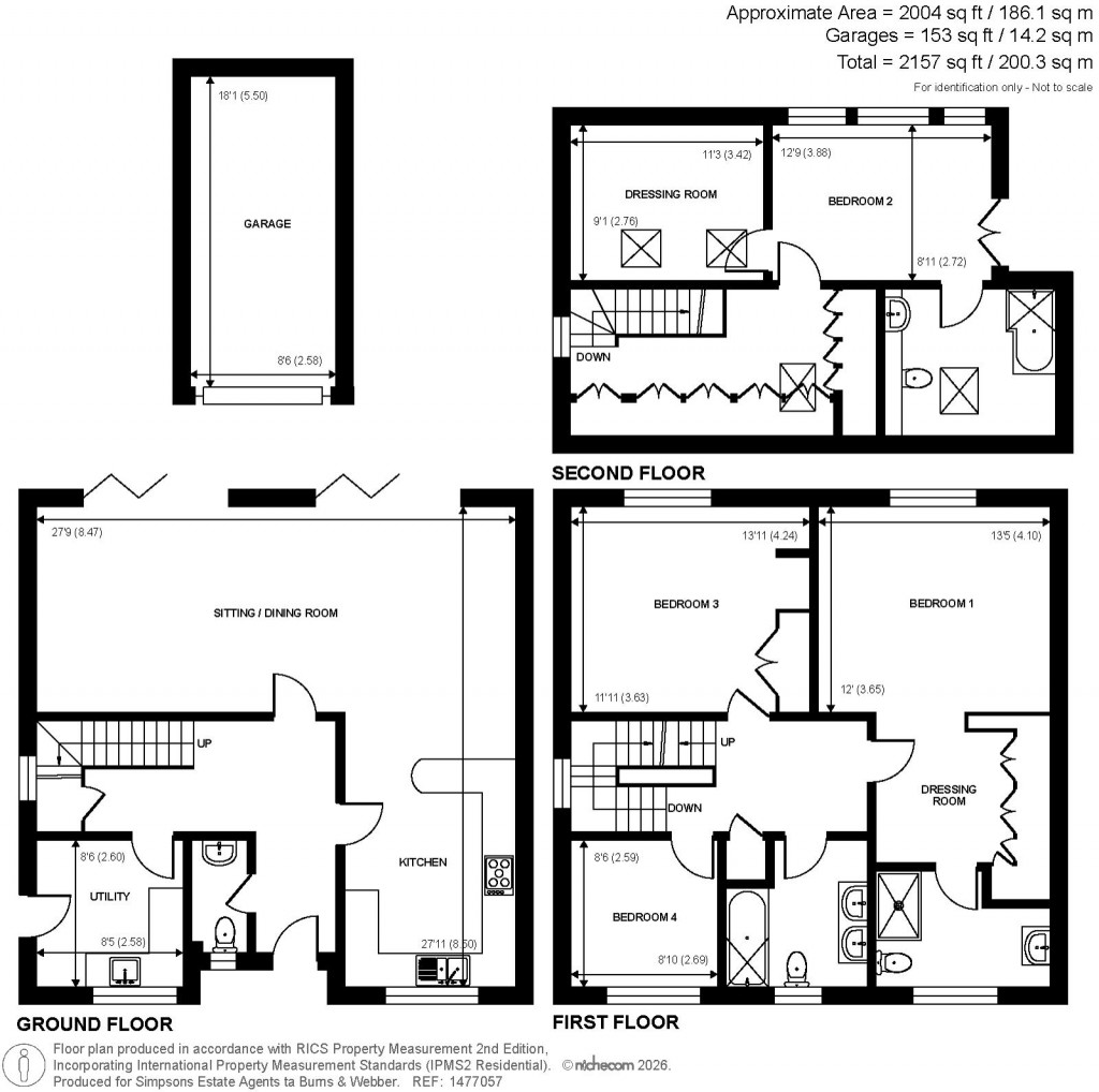 Floorplans For Glebelands, Loxwood, West Sussex