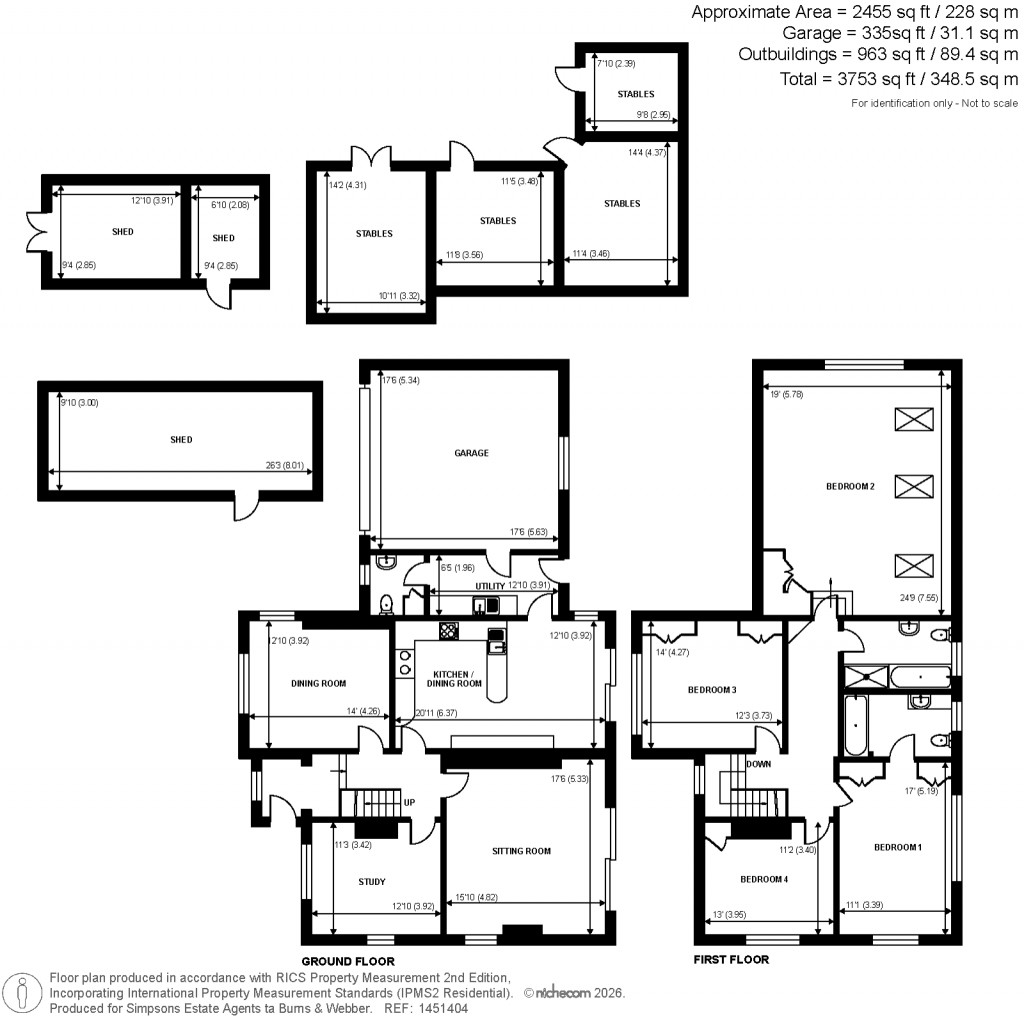 Floorplans For Wykehurst Lane, Ewhurst, Surrey