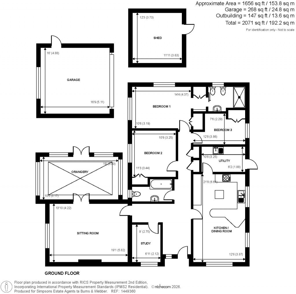 Floorplans For Wildwood Close, Cranleigh, Surrey