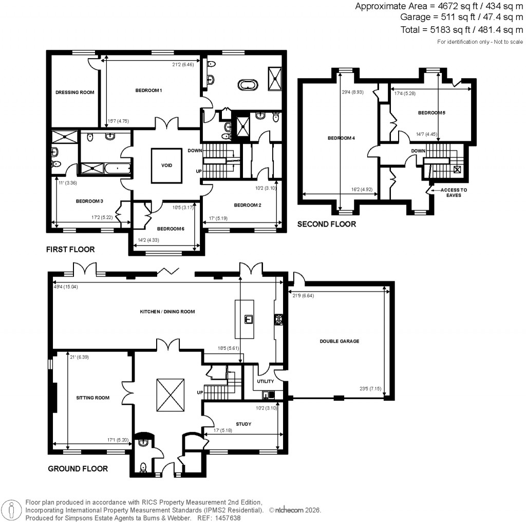 Floorplans For Bracken Lane, Cranleigh, Surrey