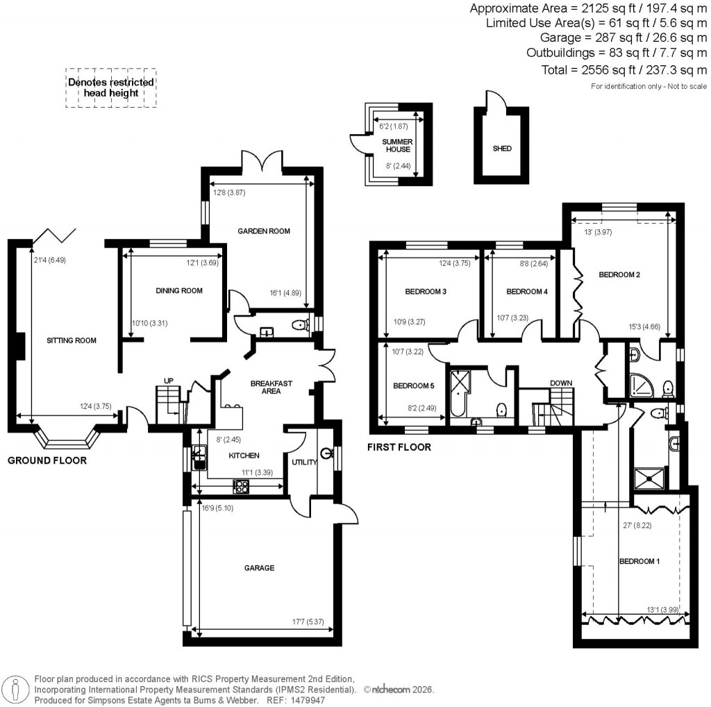 Floorplans For Grove Road, Cranleigh, Surrey