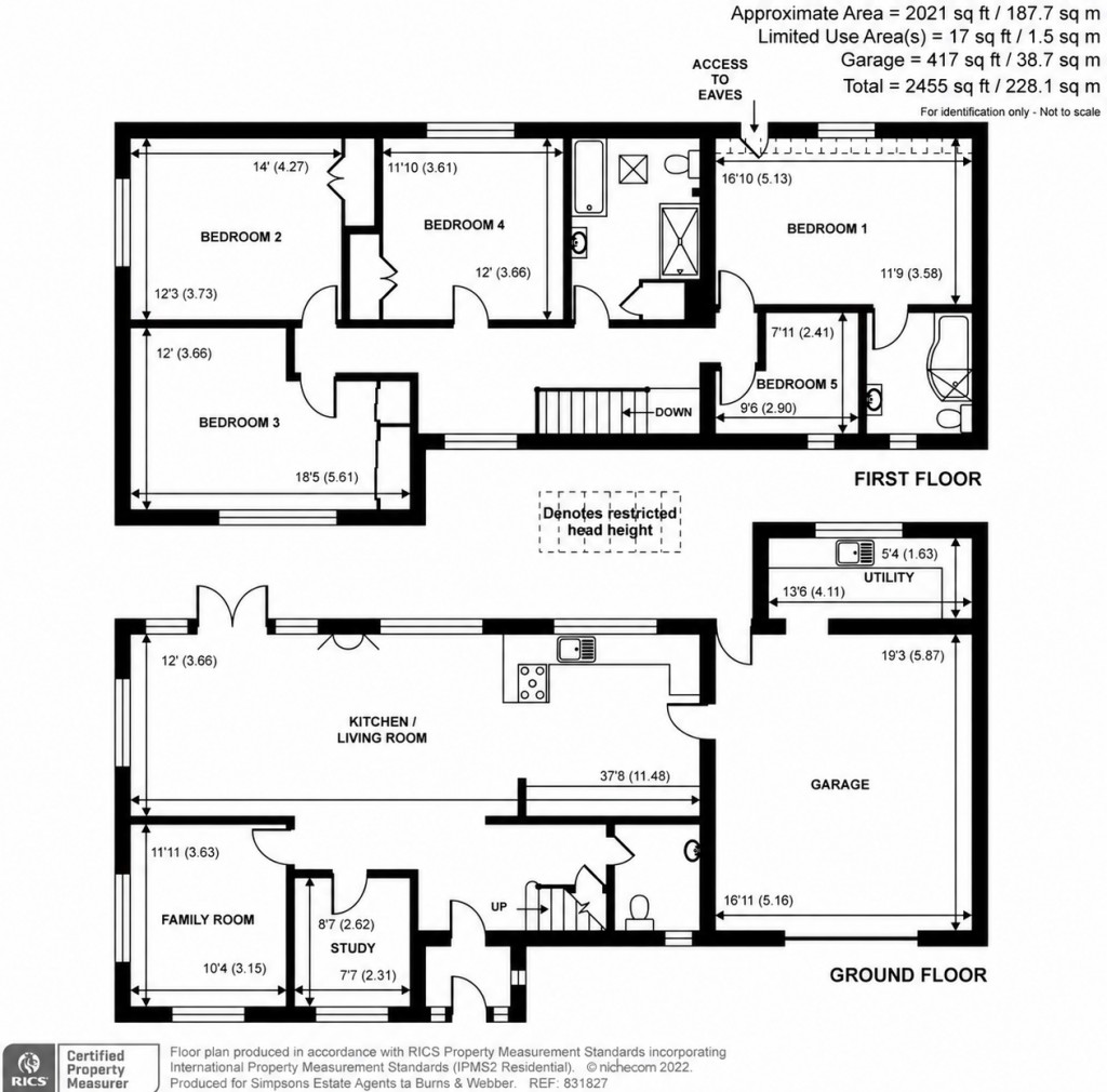 Floorplans For Durfold Wood, Plaistow, West Sussex