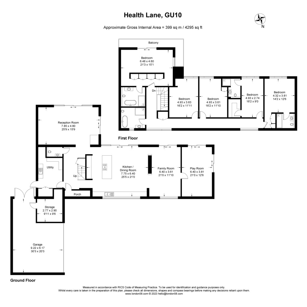 Floorplans For Heath Lane, Ewshot, Farnham, GU10