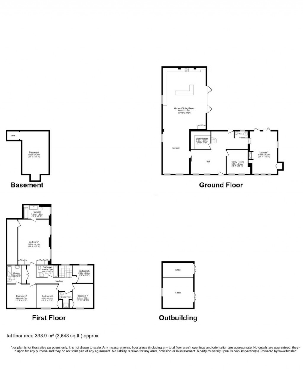 Floorplans For Rowledge, Farnham, Surrey