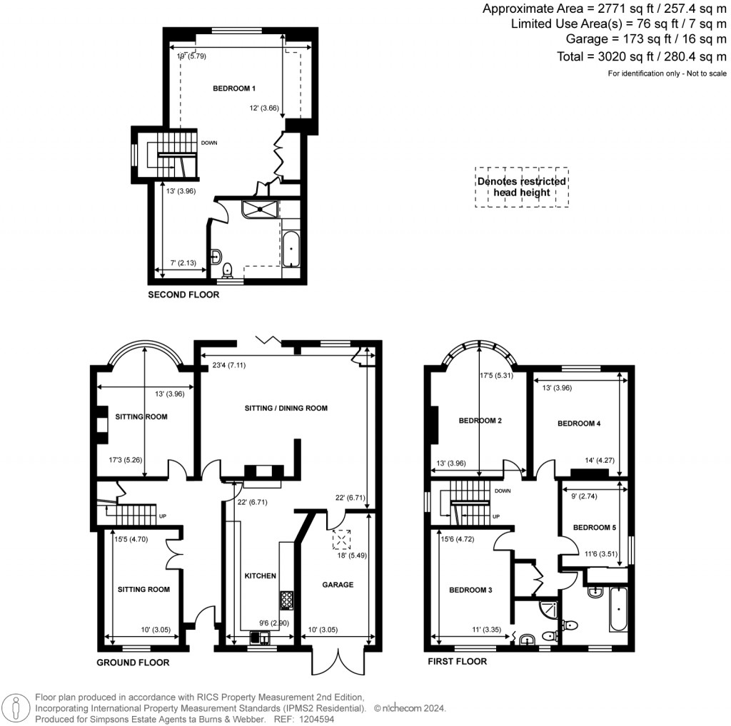 Floorplans For St. Johns Road, Farnham, Surrey