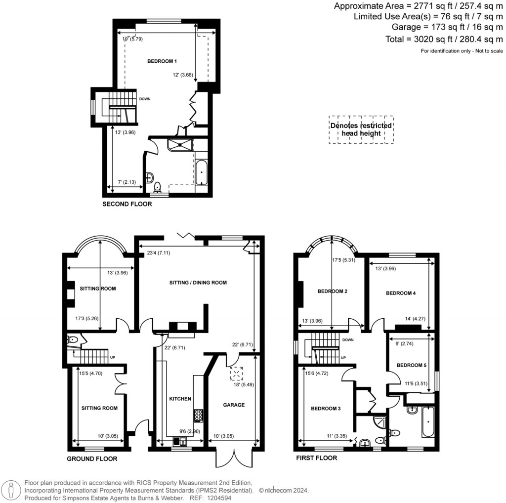 Floorplans For St. Johns Road, Farnham, Surrey