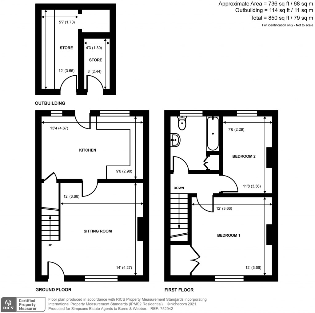 Floorplans For Church Hill Terrace, Church Street, Crondall, GU10