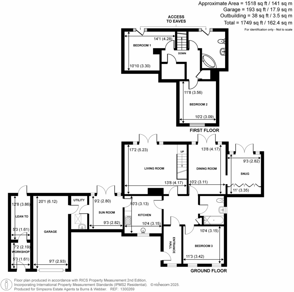 Floorplans For Upper Old Park Lane, Farnham, Surrey