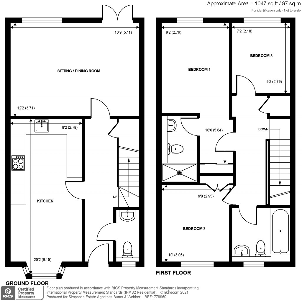 Floorplans For Blackthorn Close, Lower Bourne, Farnham, GU10