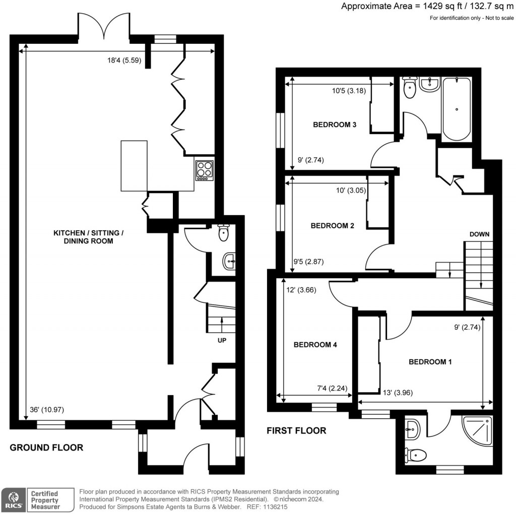 Floorplans For Halfway Cottages, Bucks Horn Oak, Farnham, GU10