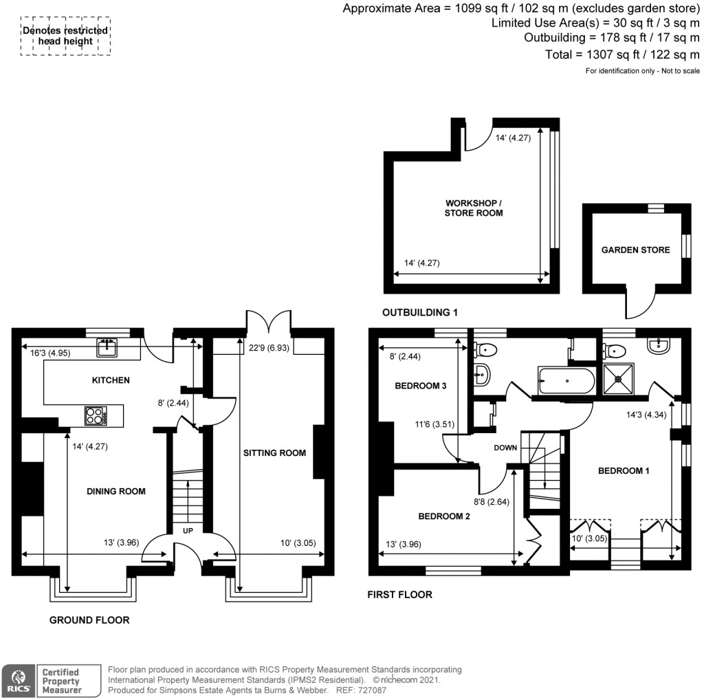 Floorplans For Wayside Cottages, Farnham Road, Churt, GU10