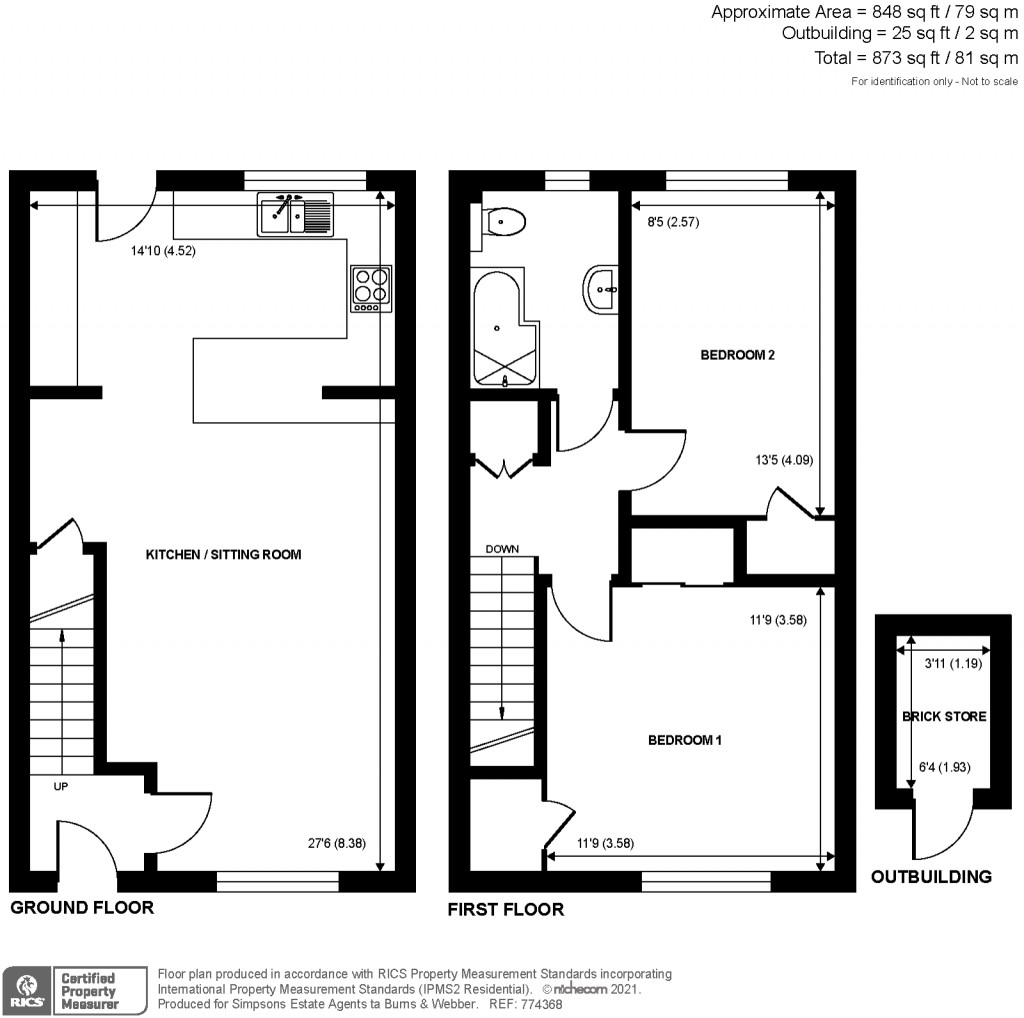 Floorplans For Cadnam Close, Aldershot, GU11