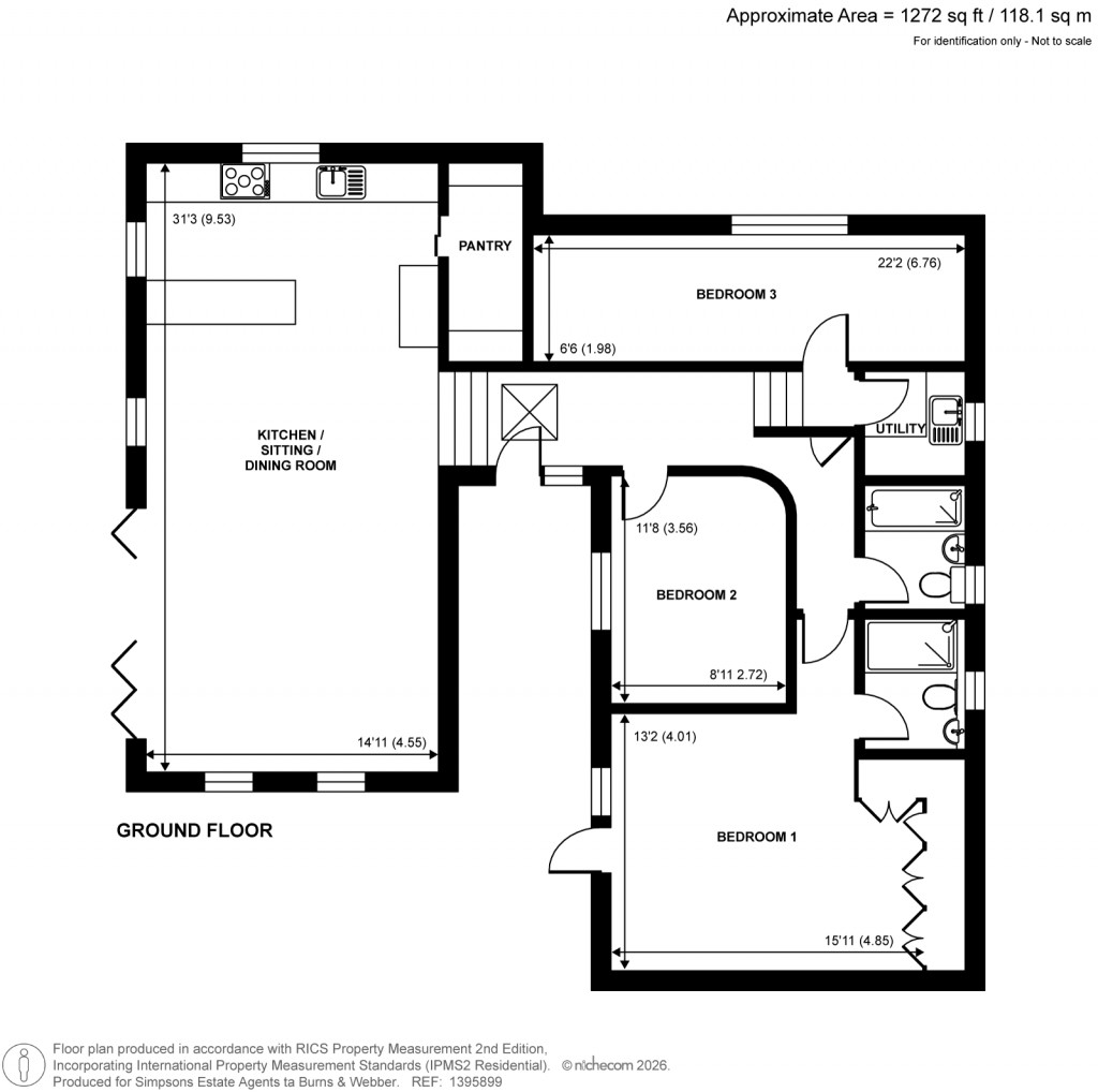 Floorplans For Folly Lane North, Farnham, Surrey