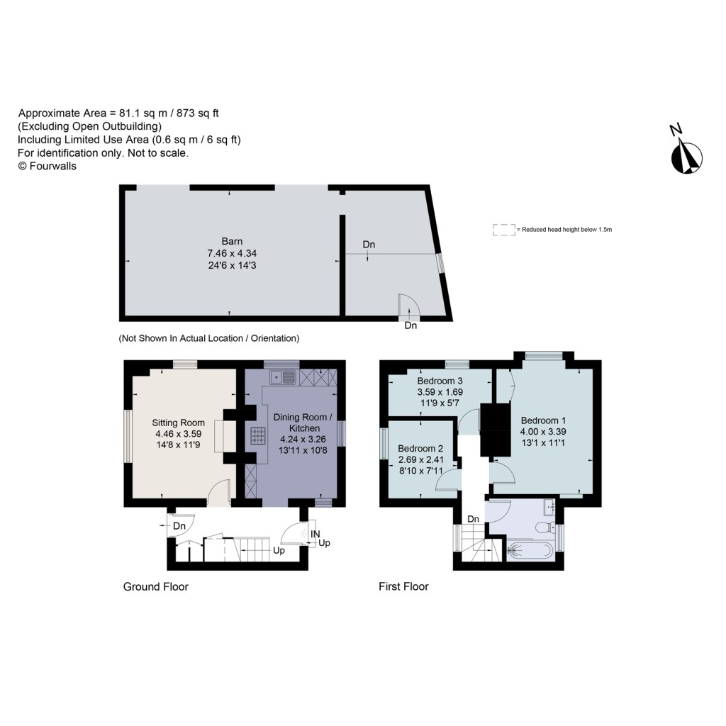 Floorplans For Compton Cottages, Moor Park Way, Farnham, GU9