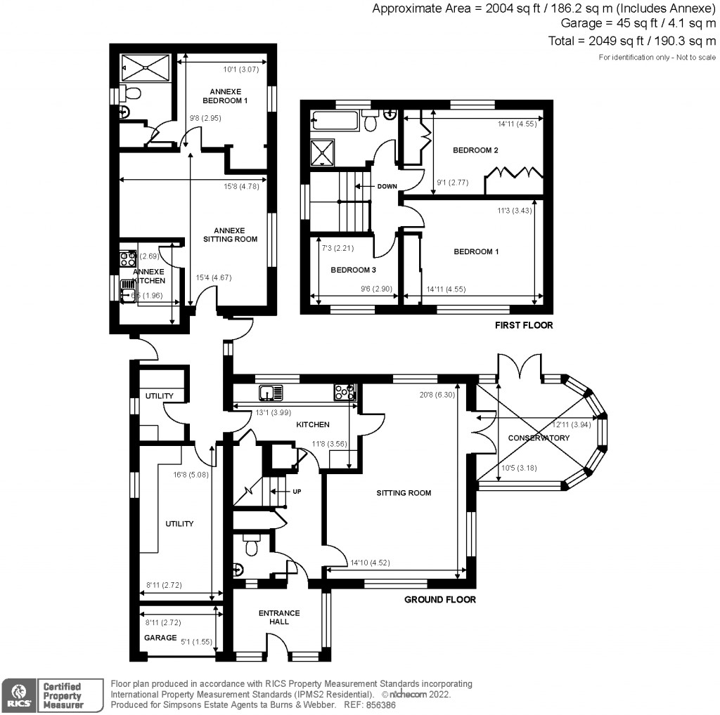 Floorplans For Back Lane, Bucks Horn Oak, GU10