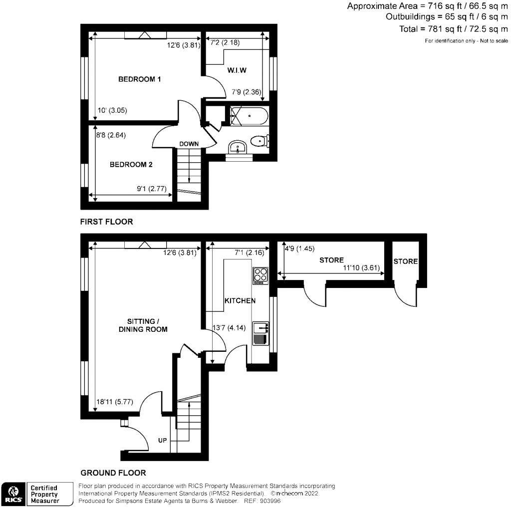 Floorplans For Sprats Hatch Farm Cottages, Sprats Hatch Lane, Dogmersfield, RG27
