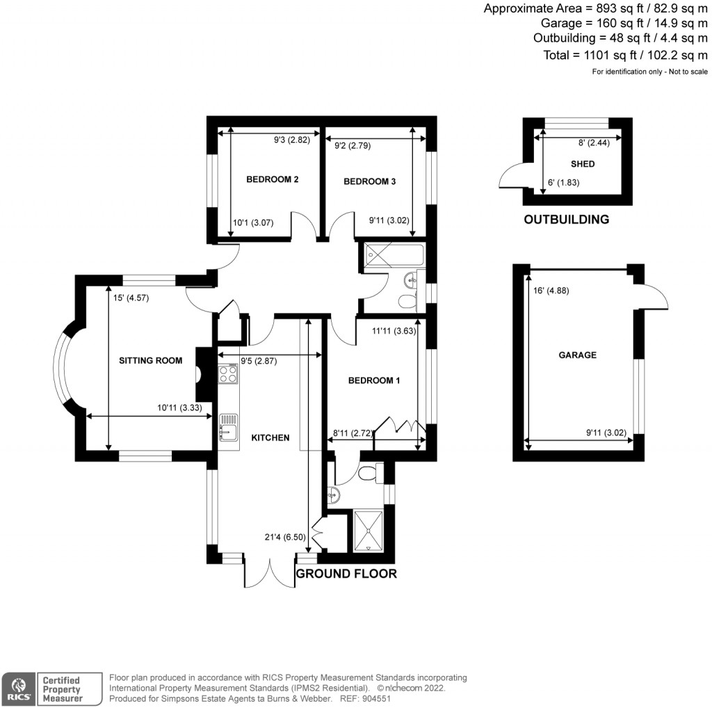 Floorplans For Low Lane, Badshot Lea, Farnham, GU9